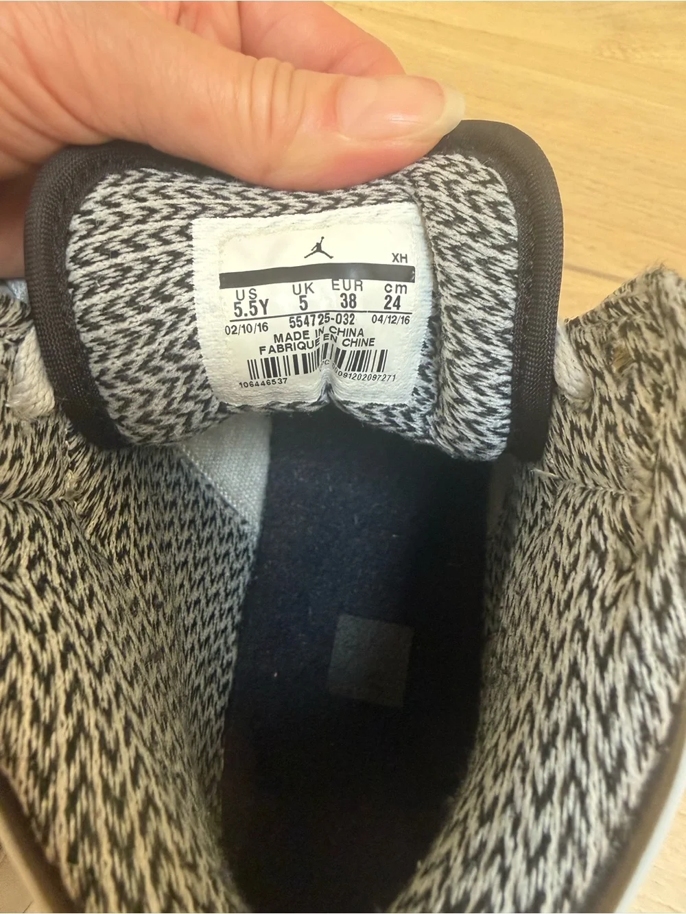 Jordan Mid-Top Sneakers in Black & Light Gray